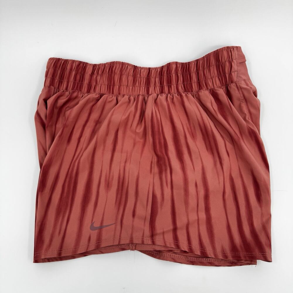 Nike One Dri-FIT High-Waisted 3" Brief-Lined Printed Shorts Canyon Pink Sz Large - Picture 3 of 13